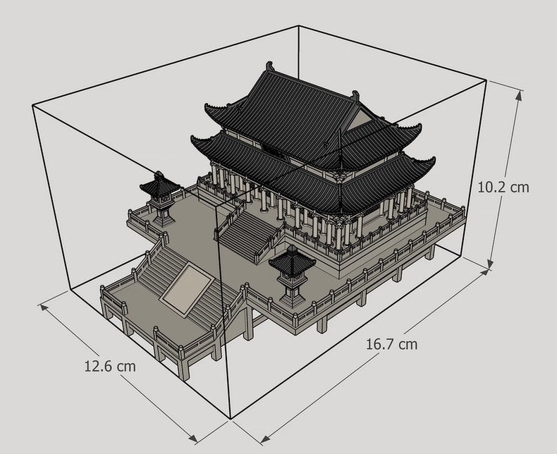 Micro Landscaping Ornament – Chinese Temple Pavilion 2