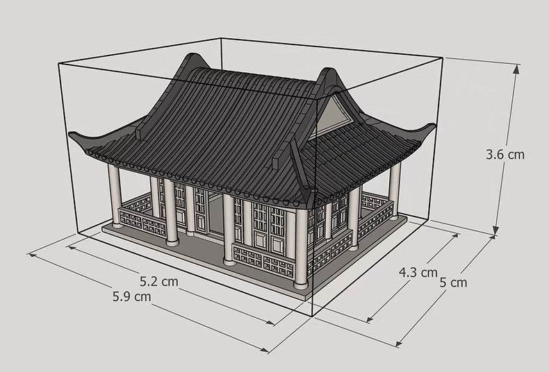 Micro Landscaping Ornament – Chinese Temple Pavilion 1