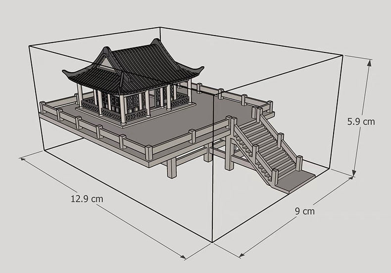 Micro Landscaping Ornament – Chinese Temple Pavilion 1