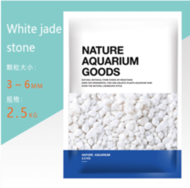 Aquarium gravel - White jade stone (2.5kg)