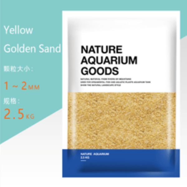 Aquarium gravel - Yellow Golden Sand 1-2mm (2.5kg)