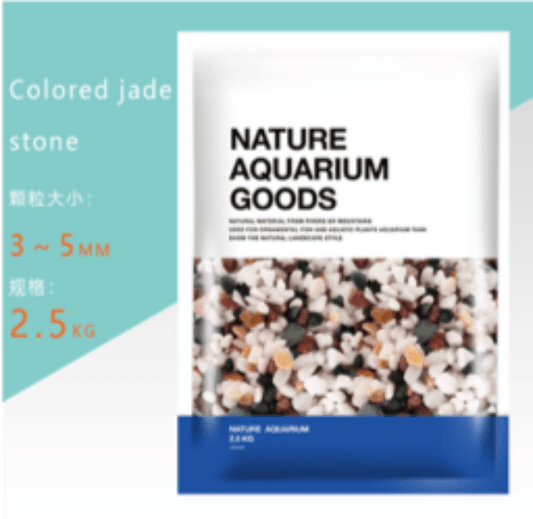 Aquarium gravel - Colored jade stone 3-5mm (2.5kg)