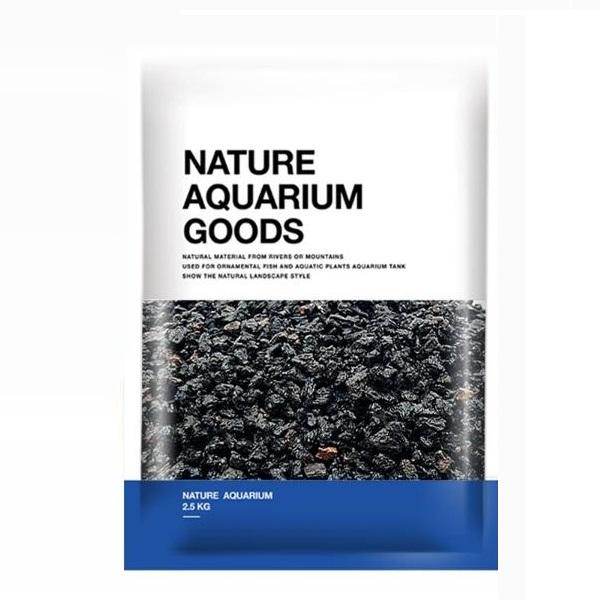 Aquarium gravel - Volcanic stone black 5-8mm (2.5KG)