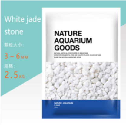Aquarium gravel - White jade stone (2.5kg）