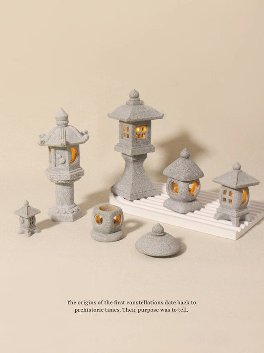 Japanese miniature stone lantern ornament